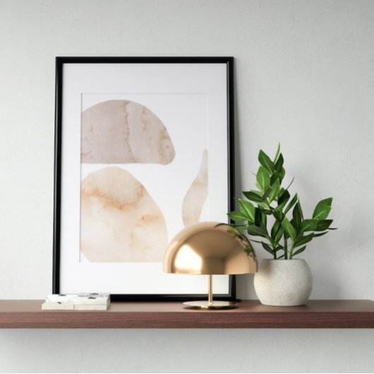 Waterverf poster Abstract Geometrische moderne kun