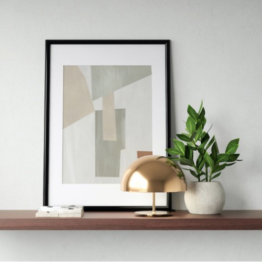 Waterverf poster Abstract Geometrische moderne kun