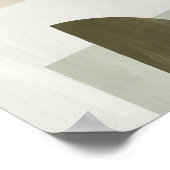 Waterverf poster Abstract Geometrische moderne kun (Hoek)