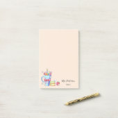 Waterverf Potloden en Boeken Docent Post-It Notes (Op bureau)