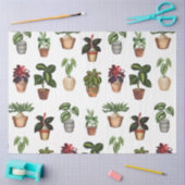 Waterverf Potlood Planten Terracotta Pots Pattern Tissuepapier (Craft)