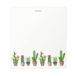 Waterverf Potlood Succulents and Cactus Custom Notitieblok