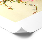 Waterverf Potplant en Vlinder Poster (Hoek)