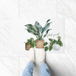 Waterverf Potted Planten "Plant Ouder" Quote Deurmat