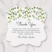 Waterverf potten Planten | Business Hang Label (Achterkant)