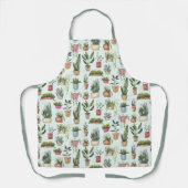 Waterverf Potten Planten & Flowers Schort (Voorkant)