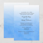 Waterverf Powder Blue Ombre Kaart (Voorkant / Achterkant)