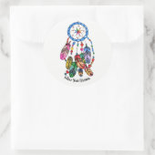 Waterverf prachtige regenboogdroomvanger ronde sticker (Tas)