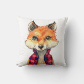 Waterverf Preppy Fox Kussen (Voorkant)