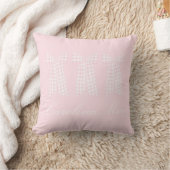 Waterverf Preppy Pink Gingham Bow Kussen (Deken)