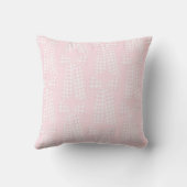Waterverf Preppy Pink Gingham Bow Kussen (Achterkant)