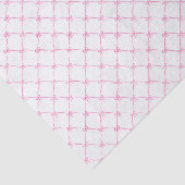 Waterverf Preppy roze lintpatroon Tissuepapier (Detail)