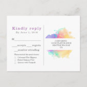 Waterverf Pret RSPV Aankondigingskaart (Achterkant)