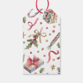 Waterverf Prettige feestdagen Snowman Cadeaulabel (Achterkant)