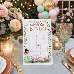 Waterverf Prinses Kikker Baby Shower Bingo Spel