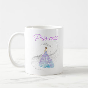 waterverf prinses paarse koffie mok