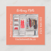 Waterverf Professional Organizer Modern Vierkante Visitekaartje (Voorkant)