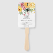 Waterverf programma Floral Wedding Handwaaier (Voorkant)