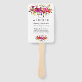 Waterverf programma Floral Wedding Handwaaier (Voorkant)