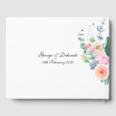 Waterverf Protea bruiloft Gastenboek (Achterkant)