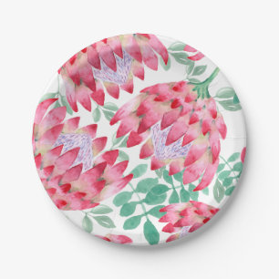 Waterverf Protea Papieren Bordje