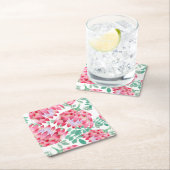 Waterverf Protea Vierkante Kartonnen Onderzetter (Insitu)