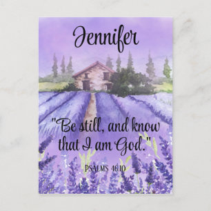 Waterverf Provence Lavender Scripting Aanmoediging Briefkaart