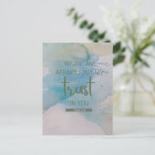 Waterverf Psalm 56:3 Briefkaart (Staand voorkant)