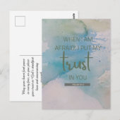 Waterverf Psalm 56:3 Briefkaart (Voorkant / Achterkant)