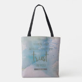 Waterverf Psalm 56:3 Draagtas (Achterkant)