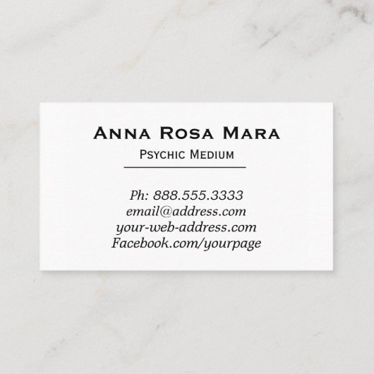 *~* Waterverf Psychisch Medium Reader Metafysisch Visitekaartje (Achterkant)