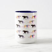 Waterverf Puma katten tweetone Mok (Center)