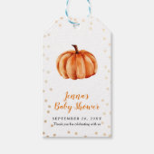 Waterverf Pumpkin Baby shower Hartelijk dank Cadeaulabel (Voorkant)