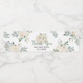 Waterverf Pumpkin-Baby shower Waterfles Etiket (Enkel label)