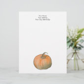 Waterverf Pumpkin Briefhoofd (Staand voorkant)