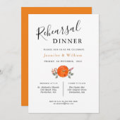 Waterverf Pumpkin bruiloft Rehearsal Dinner Aankondiging (Voorkant / Achterkant)