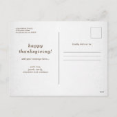 Waterverf Pumpkin Cornucopia Thanksgiving Poem Feestdagenkaart (Achterkant)