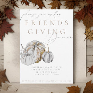 Waterverf Pumpkin Friendsgiving Dinner Invitation