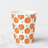 Waterverf Pumpkin Papieren Bekers (Voorkant)