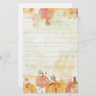 Waterverf Pumpkin Patch Briefpapier