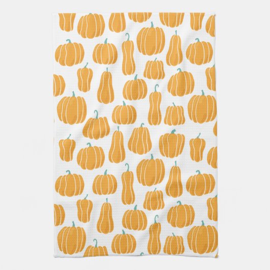 Waterverf Pumpkin Patch Theedoek (Verticaal)