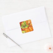 Waterverf Pumpkin Patch Vierkante Sticker (Envelop)