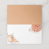 Waterverf Pumpkin Pie Friendsgiving Dinner Place (Buitenkant ongevouwen)