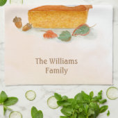 Waterverf Pumpkin Pie Happy Thanksgiving Theedoek (Gevouwen)