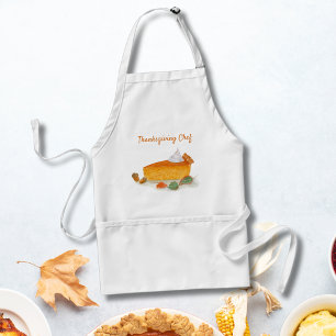 Waterverf Pumpkin Pie Thanksgiving Chef Standaard Schort