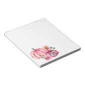 Waterverf Pumpkin Pink Floral Roos Notitieblok (Schuin)