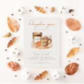 Waterverf Pumpkin Spice Baby shower Kaart