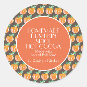 Waterverf Pumpkin Spice Cocoa Homemade Mix Ronde Sticker