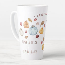 Waterverf Pumpkin Spice Cute Custom Latte Mok