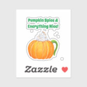 Waterverf Pumpkin Spice Latte Sticker (Vel)